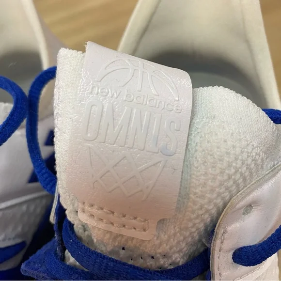 NEW BALANCE OMN1S Low White & Blue Sneakers Men’s Sz 7 - Picture 8 of 8